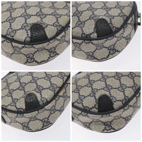 GUCCI GG Supreme Sherry Line Bag PVC Navy Gold Red 89 02 066 Auth 133032 - Picture 16 of 16